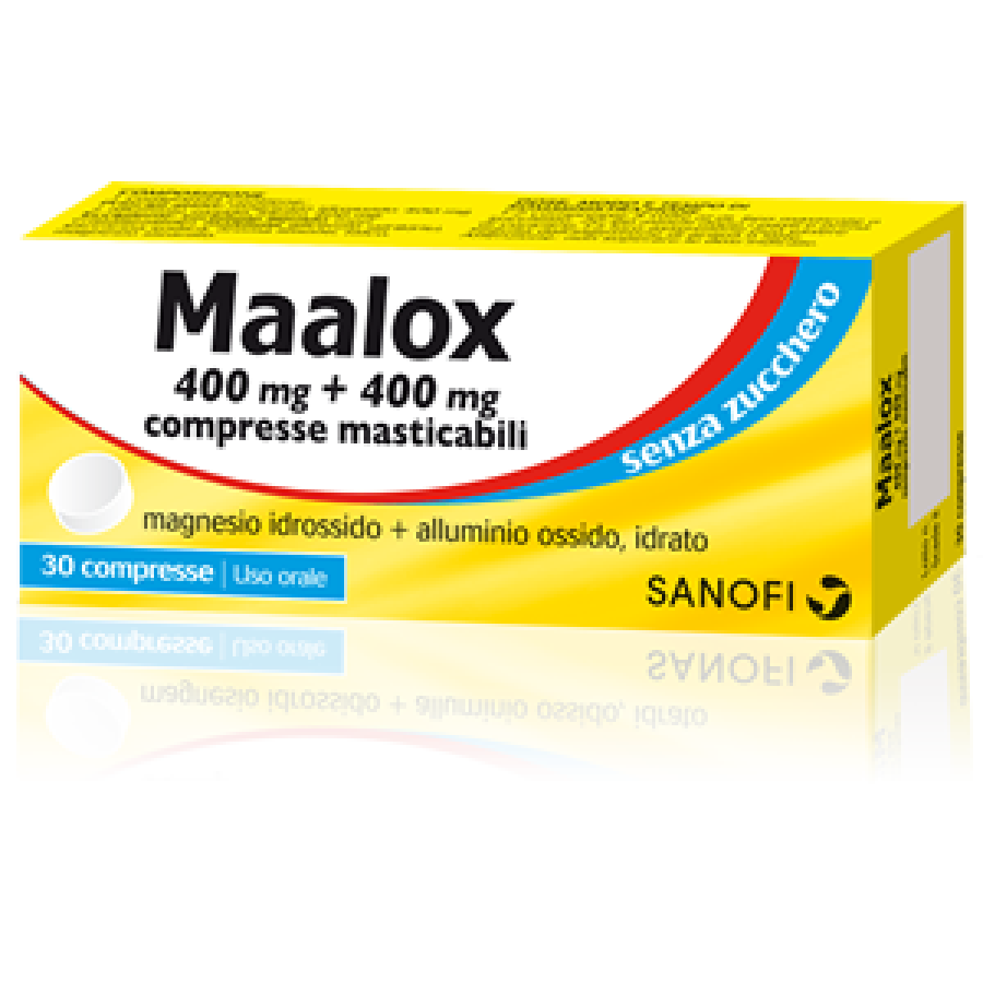MAALOX*S/Z 30CPR LIMO400+400MG