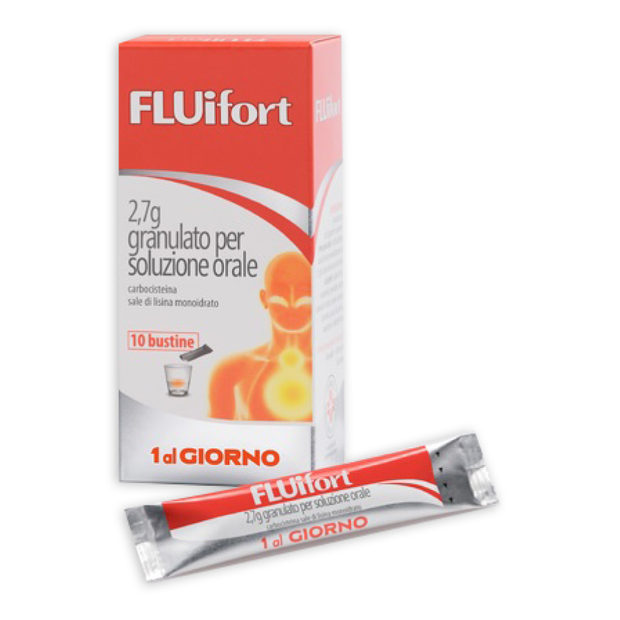 FLUIFORT 10 BUSTINE GRANULATO PER SOLUZIONE ORALE 2,7 G