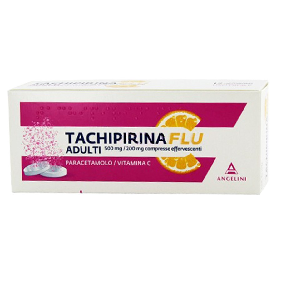 TACHIPIRINAFLU 12 COMPRESSE EFFERVESCENTI 500 MG + 200 MG