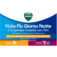 VICKS FLU GIORNO NOTTE*12+4CPR