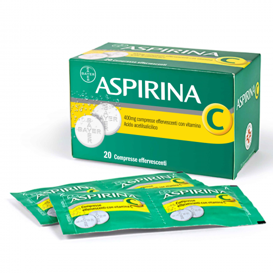 ASPIRINA C 20 COMPRESSE EFFERVESCENTI 400 + 240 MG