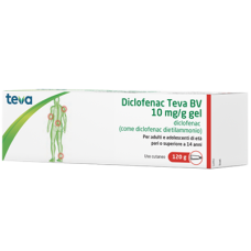 DICLOFENAC TEVA*GEL120G 10MG/G