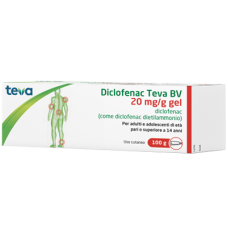 DICLOFENAC TEVA*GEL100G 20MG/G