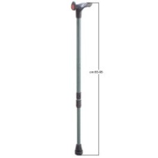 BASTONE CON IMPUGNATURA PALMARE DESTRA CANNA IN LEGA GRIGIO+IMPUGNATURA NERO