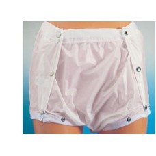 MUTANDA PER INCONTINENZA STANDARD MISURA 3, PRODOTTA IN PVC CON BORDI IN COTONE ELASTICIZZATO. INDICATA, CON L'INSERIMENTO DEL PANNOLONE, PER L'INCONTINENZA TEMPORANEA