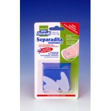 SEPARADITA ANATOMICO PER PIEDE REALIZZATO IN GEL DI SILICONE BIANCO SEMITRASPARENTE SAGOMATO IGIENEPIEDE 2 PEZZI