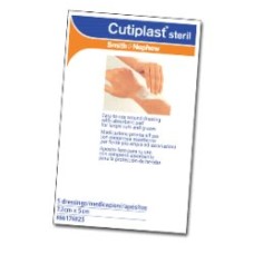 MEDICAZIONE CUTIPLAST STERIL ADESIVA SUPPORTO IN TNT ADESIVO POLIACRILATO IPOLLERGENICO E TAMPONE NON ADERENTE 25X10 CM 3 PEZZI