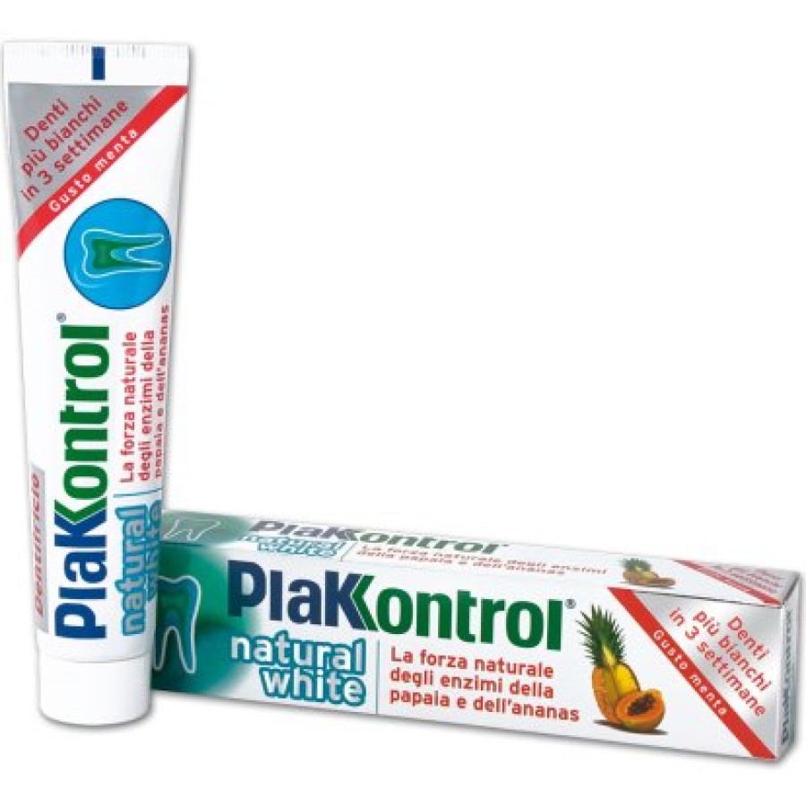 PLAKKONTROL NATURAL WHITE DENTIFRICIO 100 G