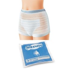 MUTANDINA ELASTICA RETTANGOLARE A RETE SERENITY L 3 PEZZI
