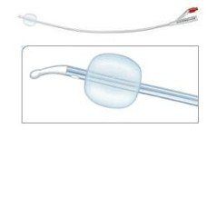 CATETERE FOLEY IN SILICONE PER ADULTI BRILLANT PLUS 2 VIE SENZA SCANALATURE CH12 LUNGHEZZA 41 CM PALLONCINO 10 ML PUNTA CILINDRICA 2 FORI 1 PEZZO