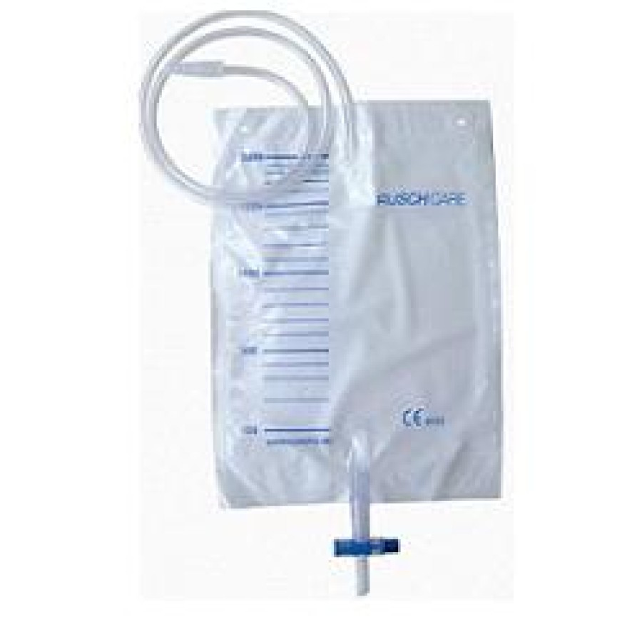 SACCA DI DRENAGGIO LETTO PER INCONTINENZA 2000ML IN PVC CON TUBO DI RACCORDO 90CM DIAMETRO 5X7MM MONOUSO 30 PEZZI