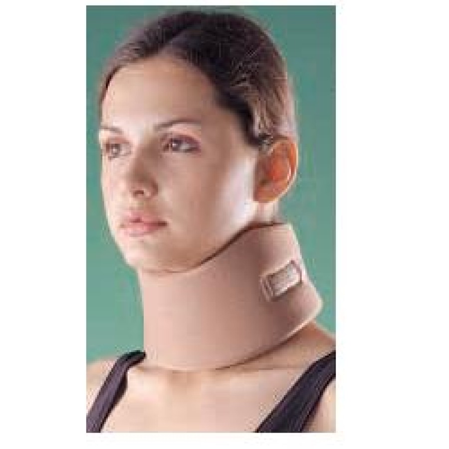 COLLARE CERVICALE OPPO A DENSITA' COMPATTA MISURA MEDIA. SUPPORTA LA COLONNA CERVICALE IN POSIZIONE NEUTRALE O ANATOMICA E PROVVEDE AD IMMOBILIZZARLA. CHIUSURA IN VELCRO