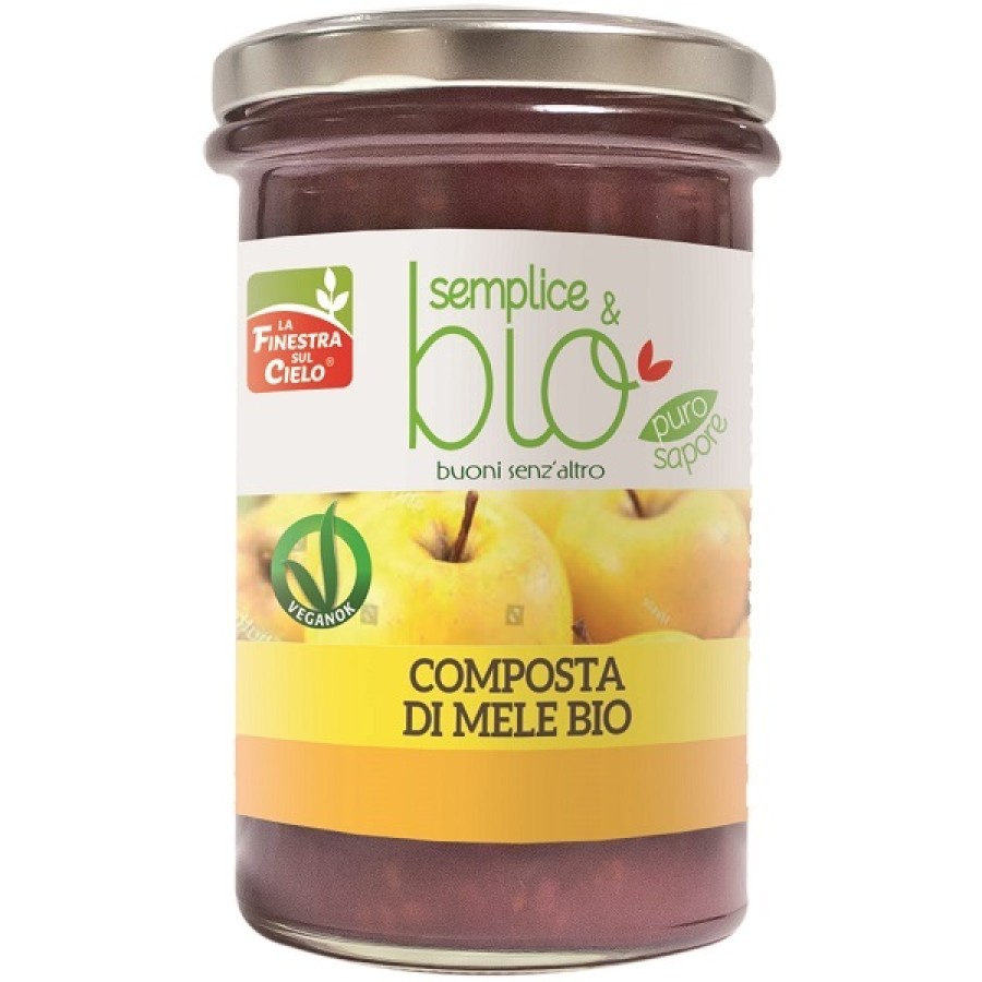 COMPOSTA DI MELE BIO CON POLPA DI MELA 320 G
