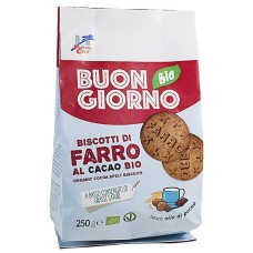 FSC BIODELIGHT BISCOTTI DI FARRO AL CACAO BIO CON OLIO DI GIRASOLE SENZA OLIO DI PALMA 250 G