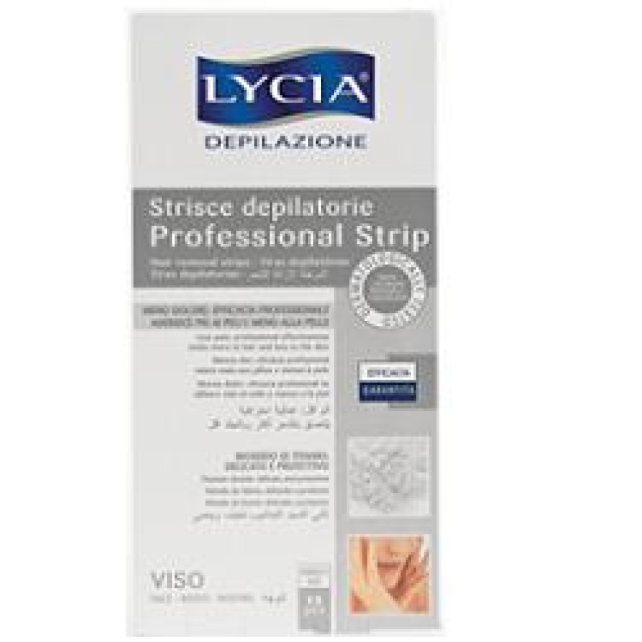 STRISCE DEPILATORIE LYCIA DELICATE TOUCH VISO PELLI SENSIBILI 20 PEZZI