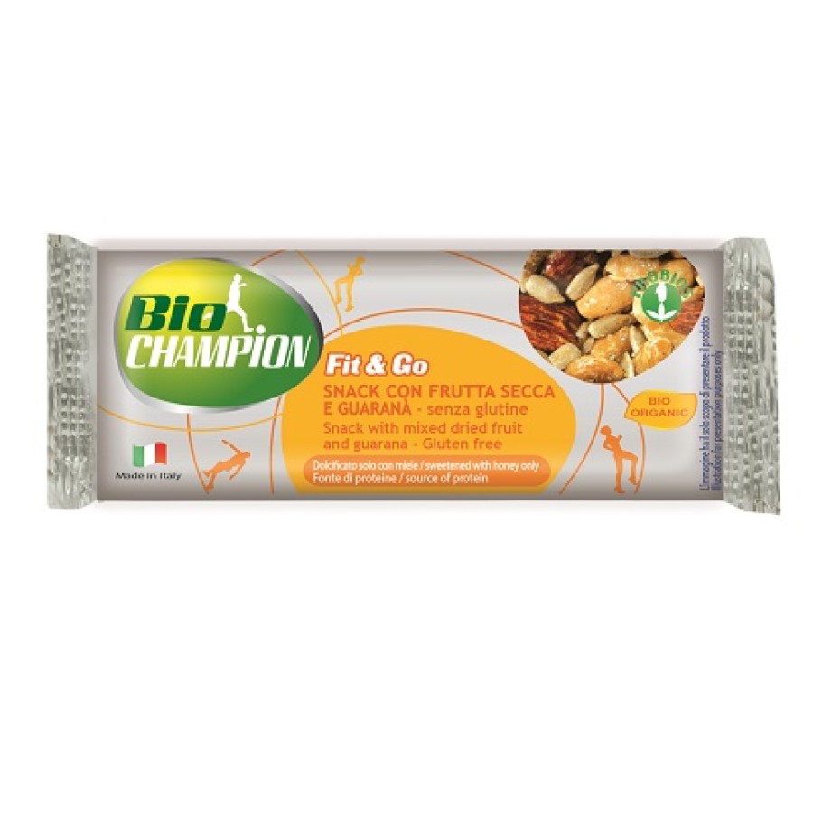 BIOCHAMPION FIT&GO BARRETTA ENERGETICA FRUTTA SECCA/GUARANA' 30 G