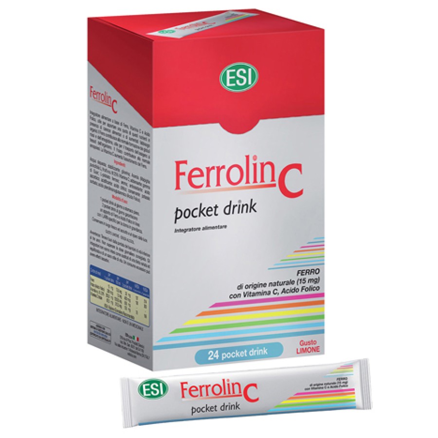 ESI FERROLIN C POCKET DRINK 24 BUSTINE