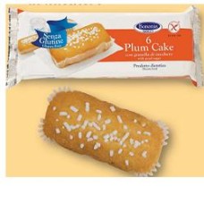 BONONIA PLUMCAKE CON GRANELLA DI ZUCCHERO SENZA GLUTINE 6 X 37 G
