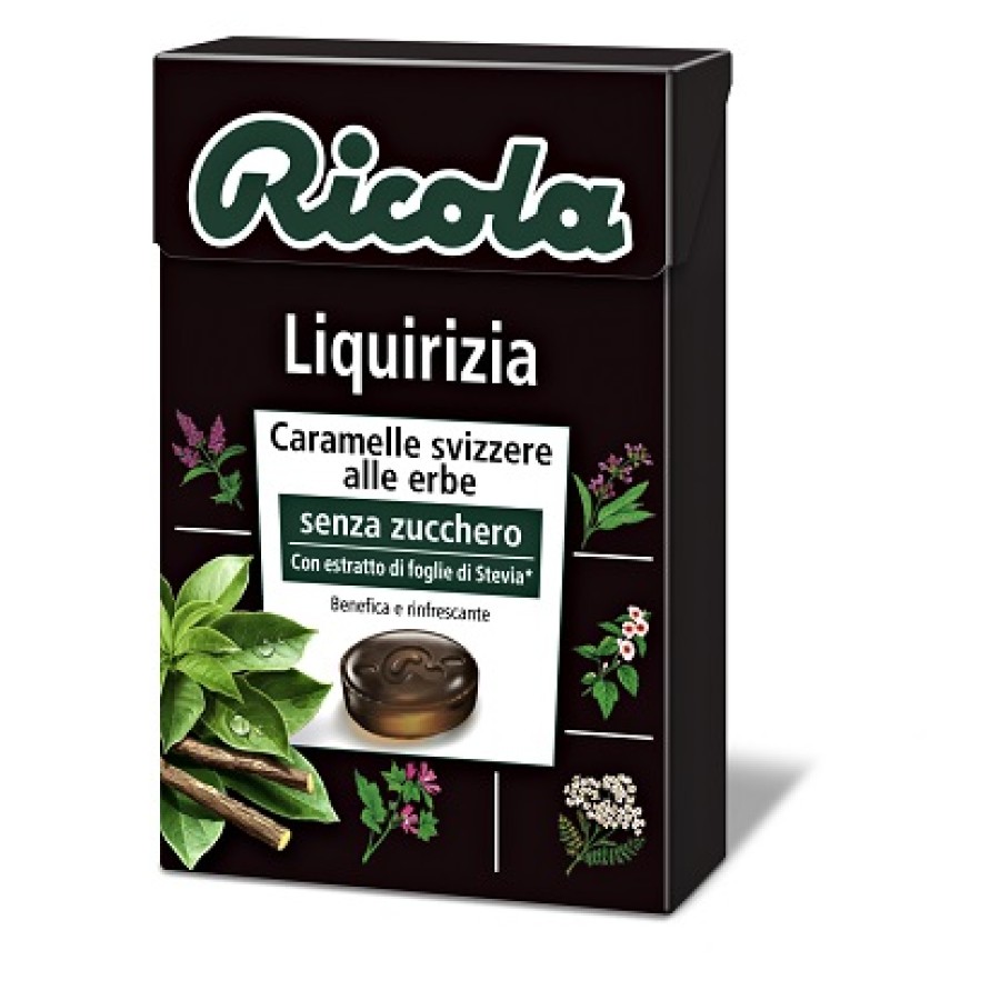 RICOLA LIQUIRIZIA SENZA ZUCCHERO 50 G