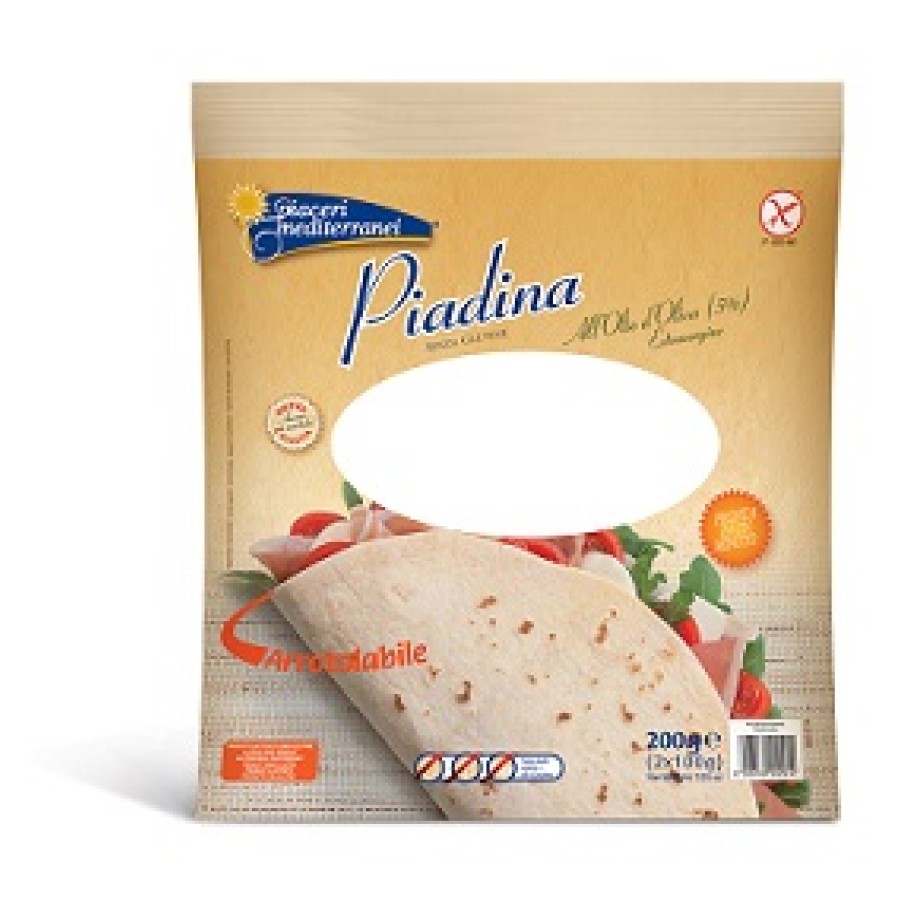 PIACERI MEDITERRANEI PIADINA OLIO D'OLIVA 200 GRAMMI