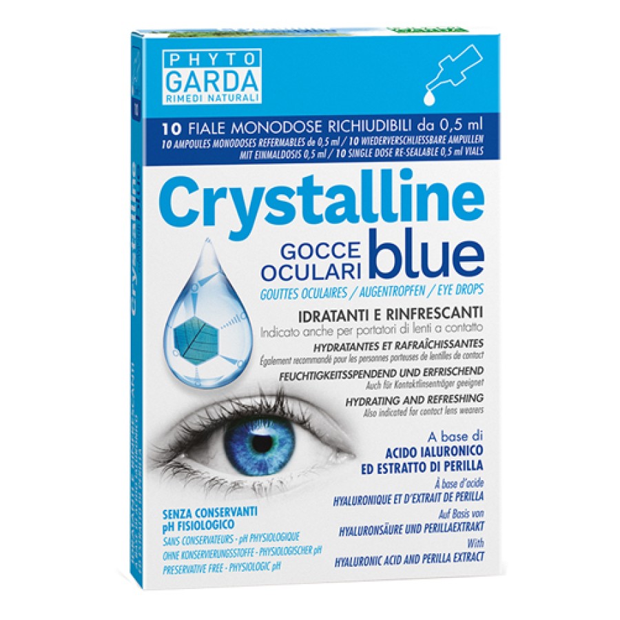 CRYSTALLINE BLUE GOCCE OCULARI MONODOSE 10 FIALE 0,5 ML