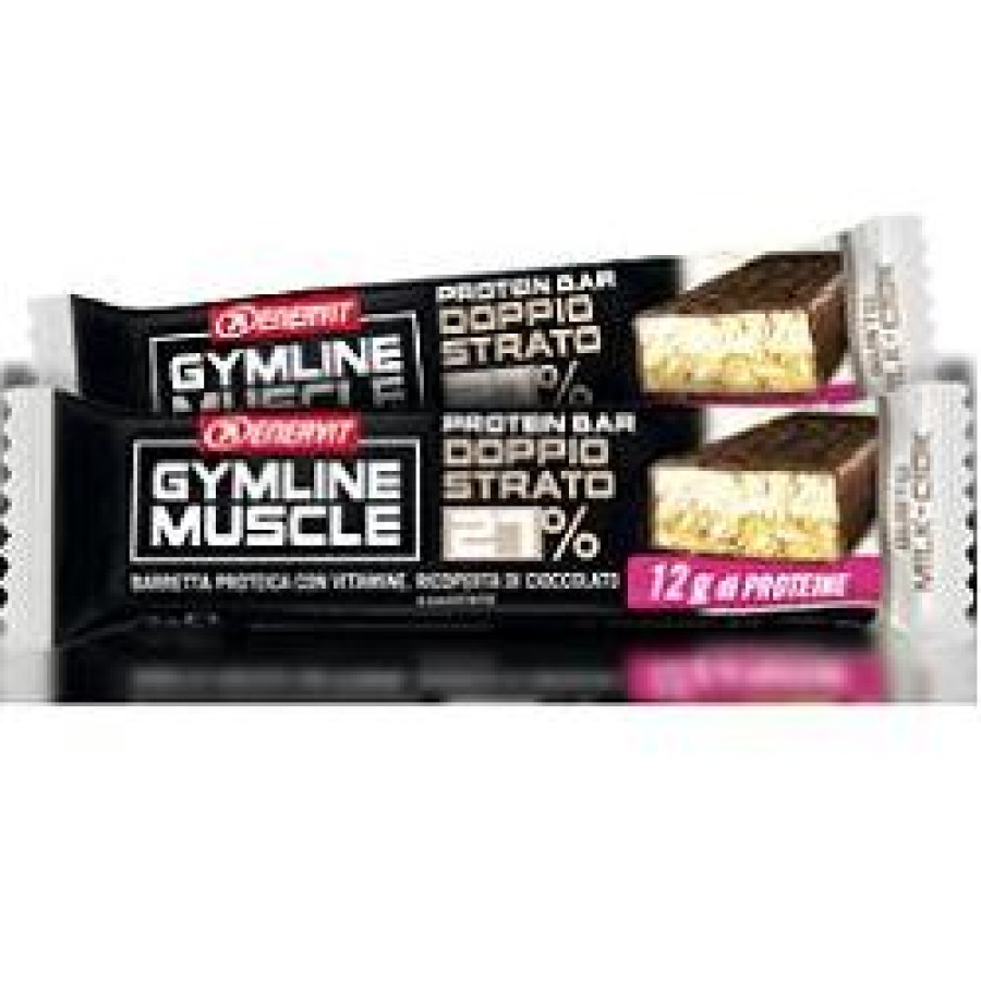 ENERVIT GYMLINE MUSCLE PROTEIN BAR 27% DOPPIO STRATO MILK-CIOCK 1 PEZZO