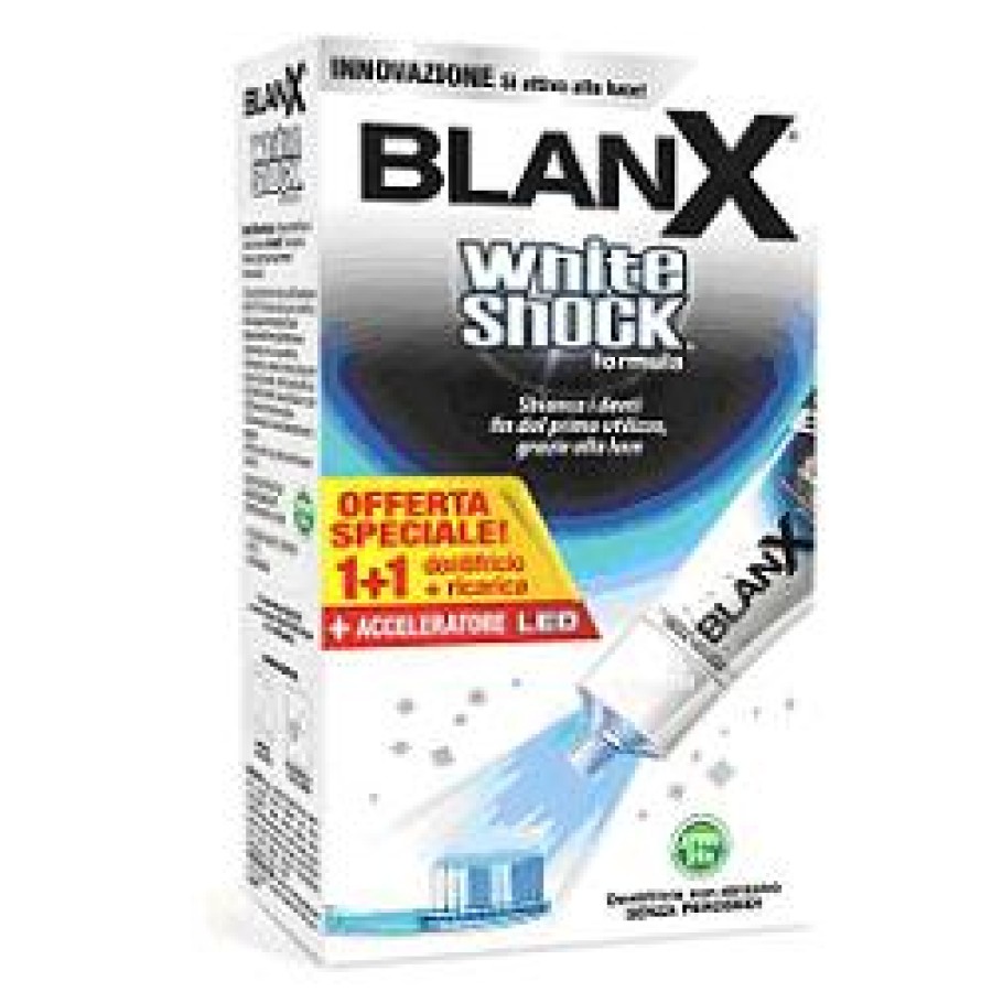 BLANX WHITE SHOCK 50ML X2 PEZZI + LED OFFERTA SPECIALE