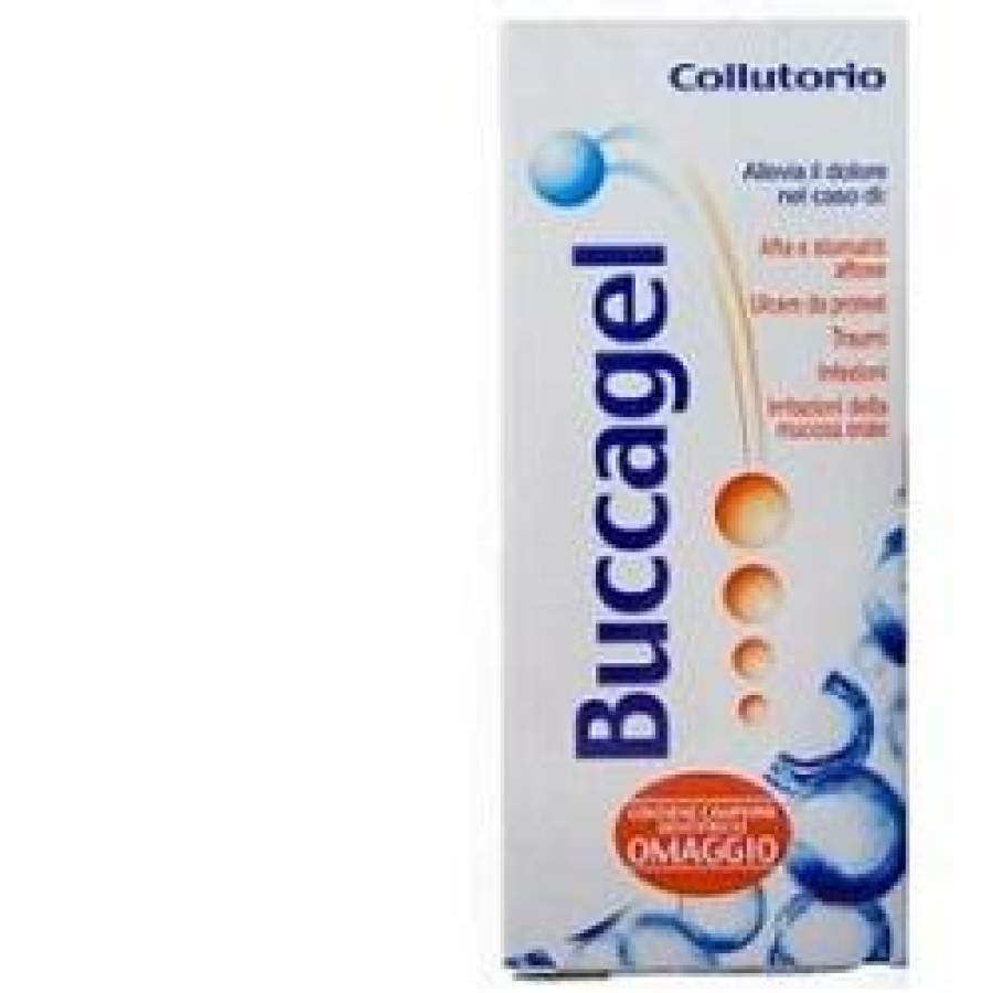 BUCCAGEL AFTE COLLUTORIO 200 ML + DENTIFRICIO CAMPIONE OMAGGIO