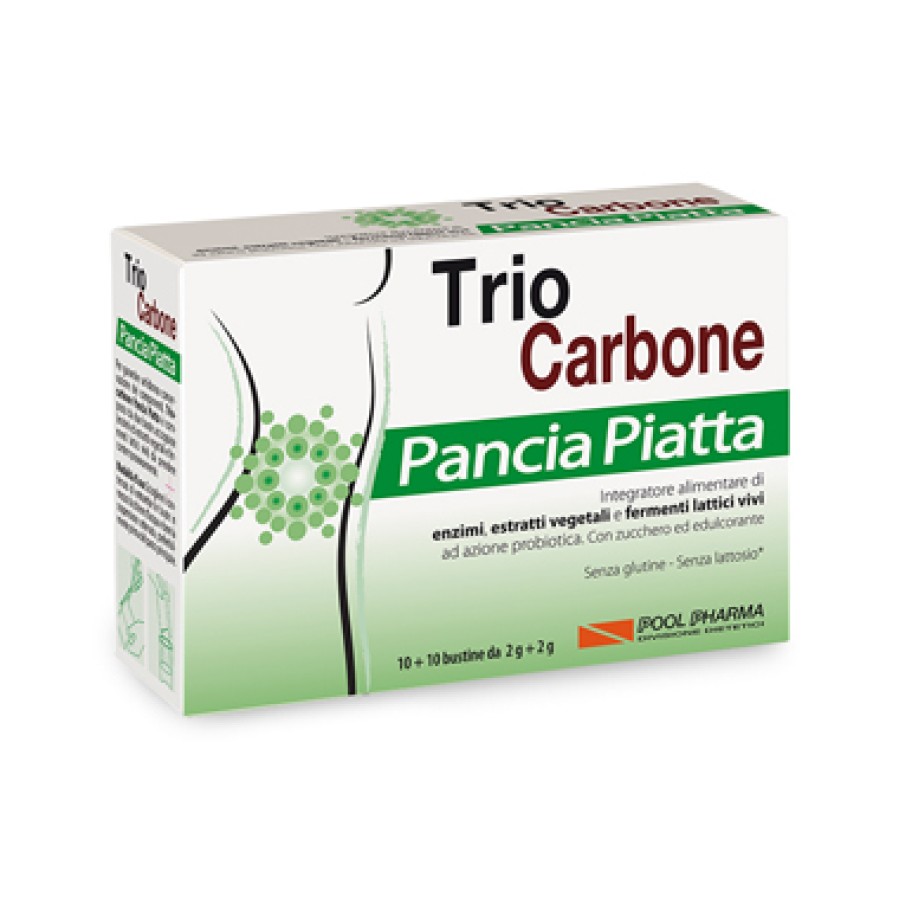 TRIOCARBONE PANCIA PIATTA 10 + 10 BUSTINE