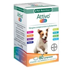 ATTIVO TABS ASTUCCIO DA 60 COMPRESSE ALTAMENTE APPETIBILI