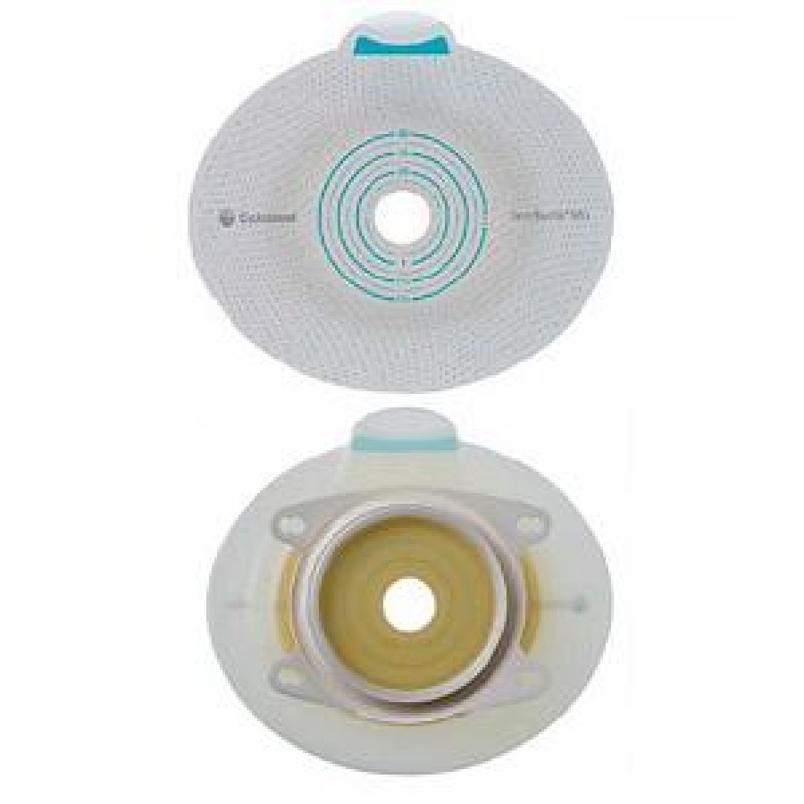 PLACCA PER UROSTOMIA COLOSTOMIA ILEOSTOMIA SENSURA MIO CLICK SISTEMA A DUE PEZZI FLANGIA 60 MM FORO RITAGLIABILE 10-55 MM 5 PEZZI