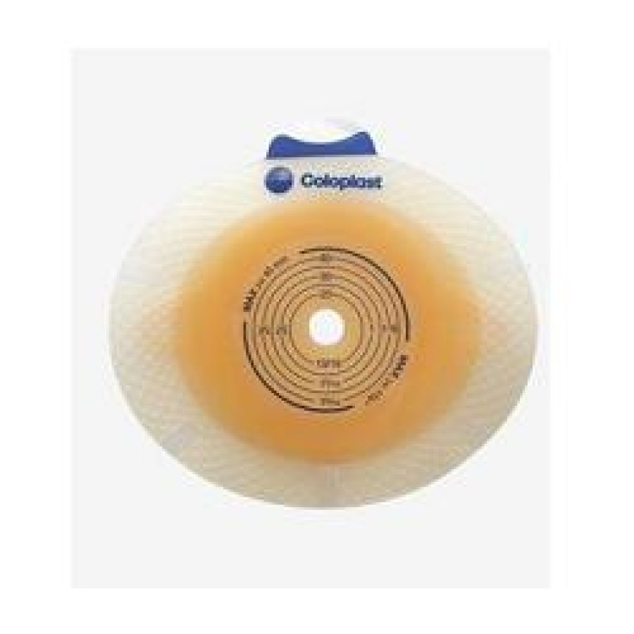 PLACCA PER ILEOSTOMIA E COLOSTOMIA SISTEMA A 2 PEZZI SENSURA CLICK CONVEX LIGHT FORO RITAGLIBILE 15-33MM FLANGIA 50MM 5 PEZZI
