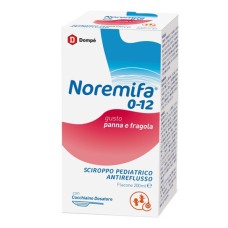 SCIROPPO PEDIATRICO ANTIREFLUSSO NOREMIFA 0-12 FLACONE 200 ML GUSTO PANNA E FRAGOLA