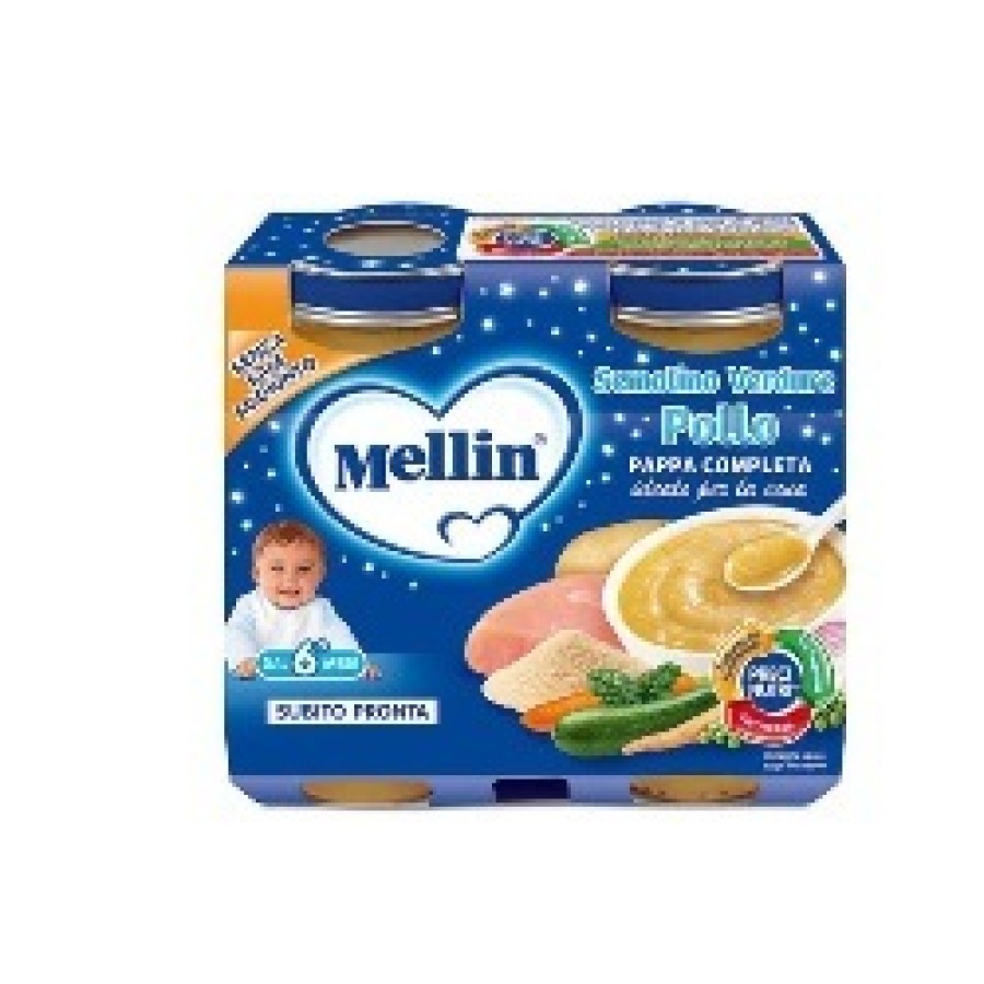 MELLIN OMOGENEIZZATO CENA POLLO VERDURE 2 PEZZI 200 G