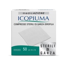 GARZA COMPRESSA IDROFILA ICOPIUMA 10X10CM 50 PEZZI