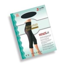 TUTORE ELASTICO BREVETTATO COPRESSIVO MICROMASSAGGIANTE CELLULIT-CONTROL PER INTERVENTI DI LIPOASPIRAZIONE PER FIANCO COSCIA GINOCCHIO MIDI COLORE NERO MAGIC WENDY 3
