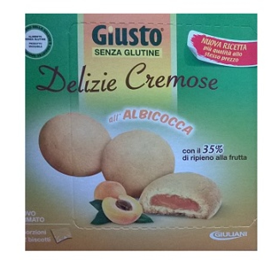 GIUSTO SENZA GLUTINE DELIZIE CREMOSE ALL'ALBICOCCA 180 G