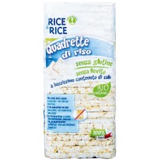 RICE&RICE QUADRETTE DI RISO SENZA SALE E SENZA LIEVITO 130 G