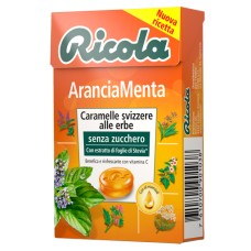 RICOLA ARANCIA MENTA SENZA ZUCCHERO 50 G
