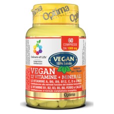 COLOURS OF LIFE VEGAN 12 VITAMINE + 3 MINERALI 60 COMPRESSE