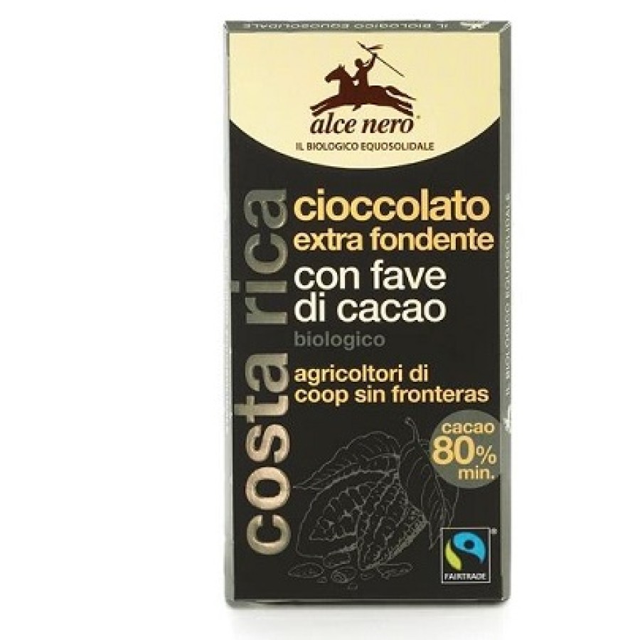 TAVOLETTA CIOCCOLATO EXTRAFONDENTE BIO CON FAVE DI CACAO BIO FAIRTRADE 100 G