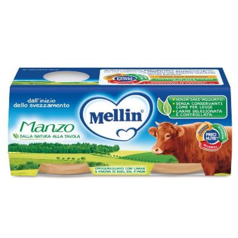 MELLIN OMOGENEIZZATO MANZO 2X120 G