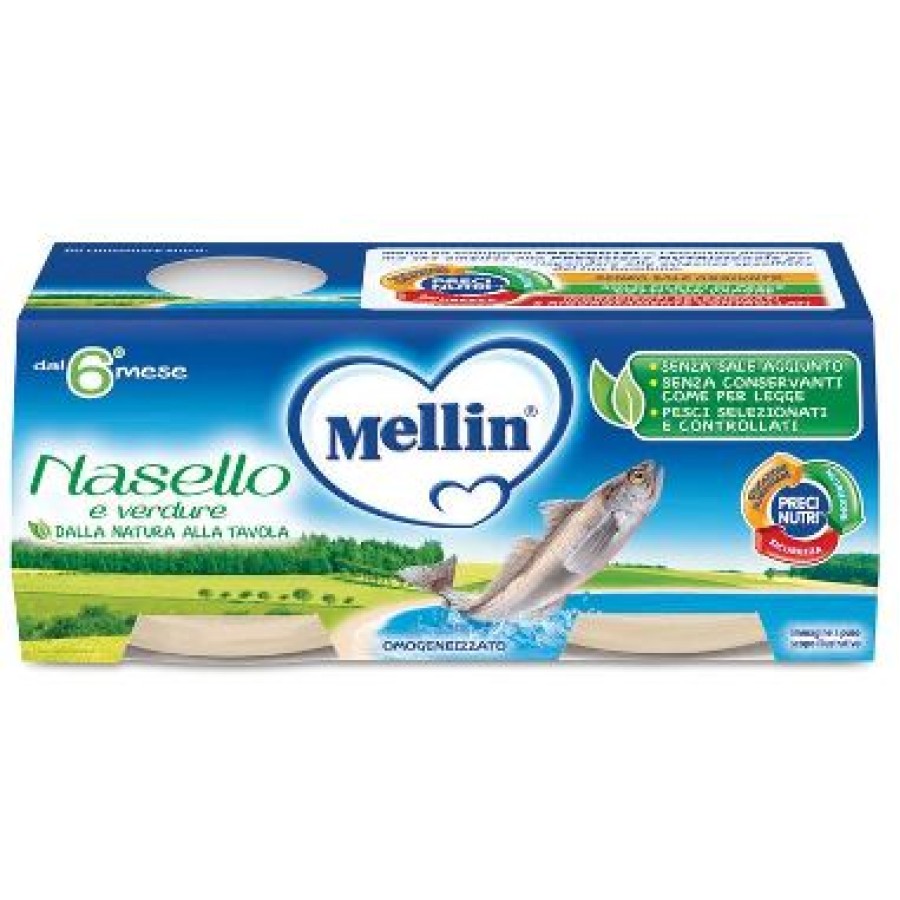 MELLIN OMOGENEIZZATO NASELLO 2 X 80 G
