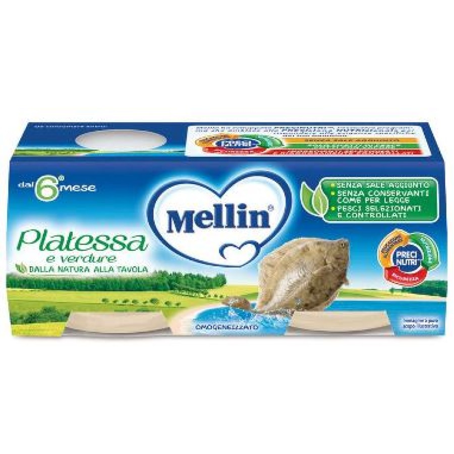 MELLIN OMOGENEIZZATO PLATESSA 2X80 G