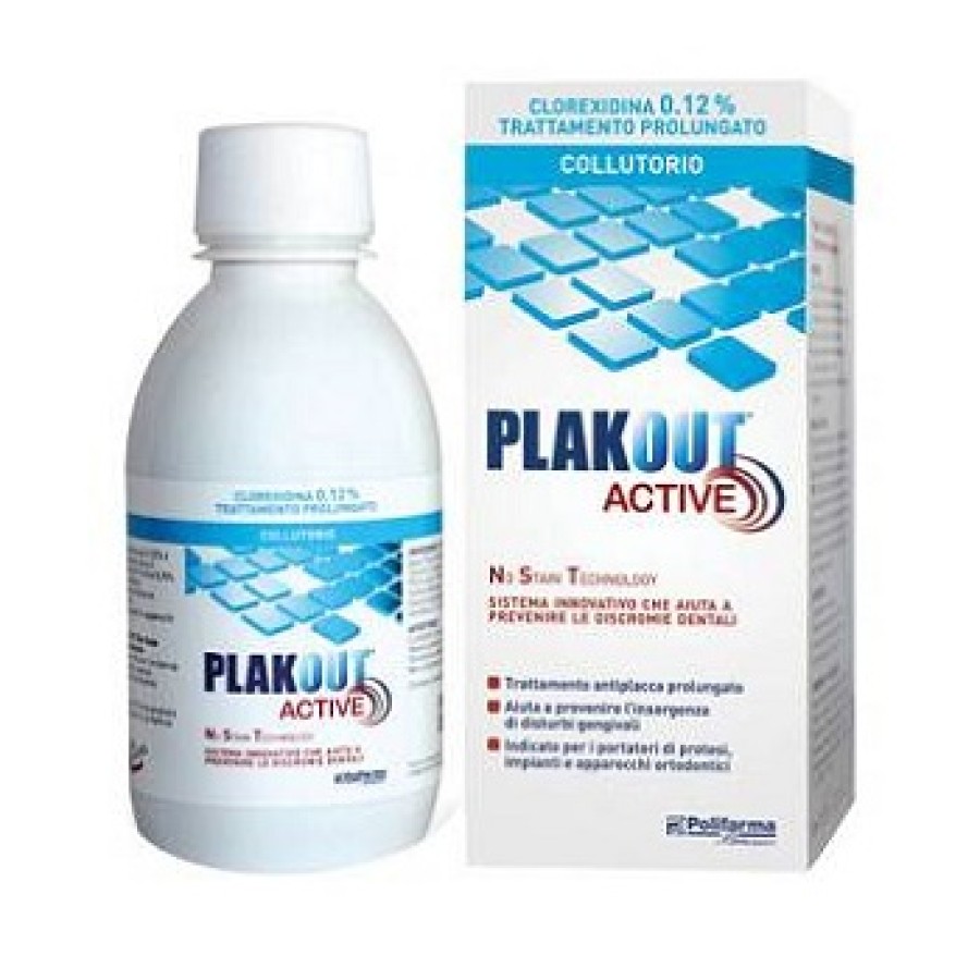 PLAK OUT ACTIVE CLOREXIDINA 0,20% COLLUTORIO 200 ML