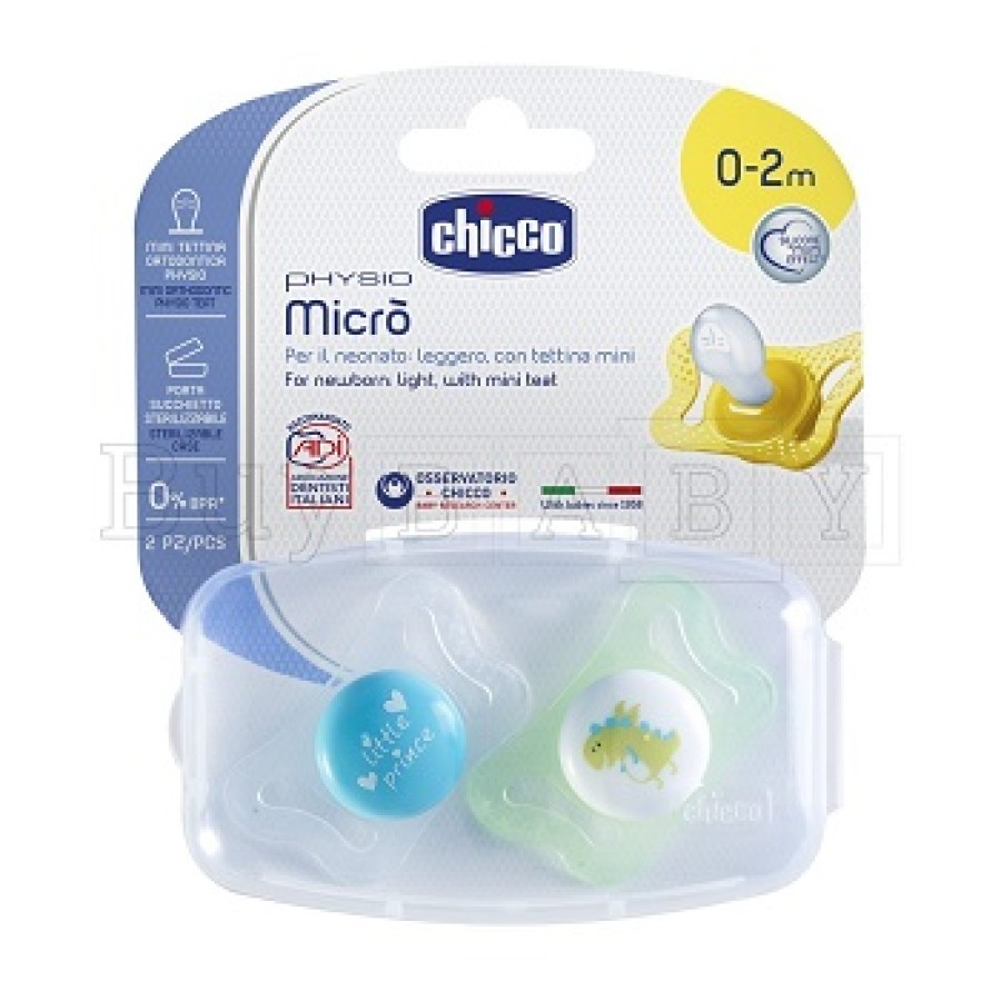 CHICCO SUCCHIETTO MICRO BOY 0-2 MESI 2 PEZZI