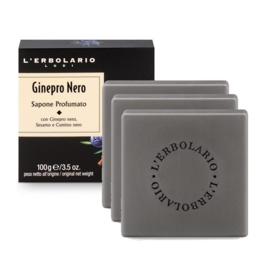 GINEPRO NERO SAPONE PROFUMATO SCATOLA LATTA 3 SAPONI DA 100 G EDIZIONE LIMITATA