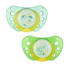 CHICCO SUCCHIETTO AIR LUMI IN SILICONE 6-16 MESI 2 PEZZI