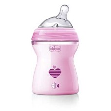 CHICCO BIBERON NATFEEL 2M+ GIRL 250 ML