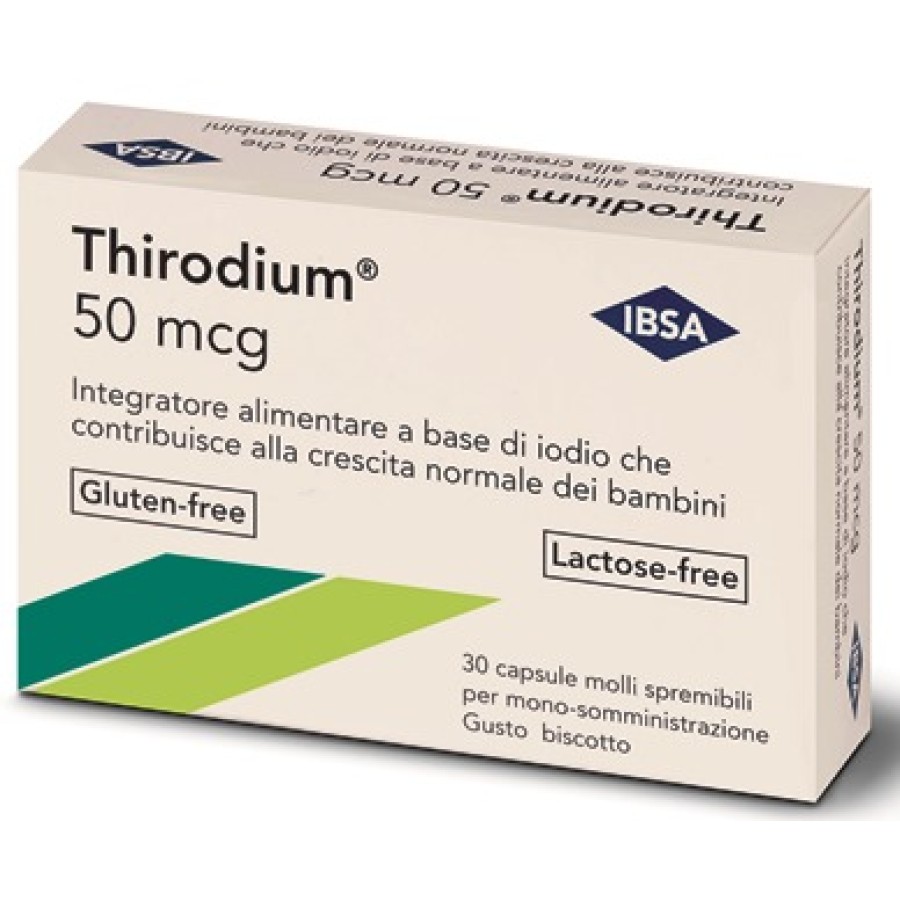 THIRODIUM 50MCG 30 CAPSULE SPREMIBILI MONO-SOMMINISTRAZIONE 7,54 G